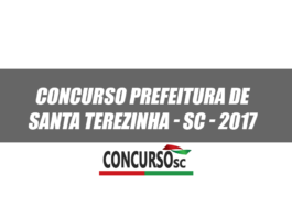 Concurso Prefeitura de Santa Terezinha - SC 2017